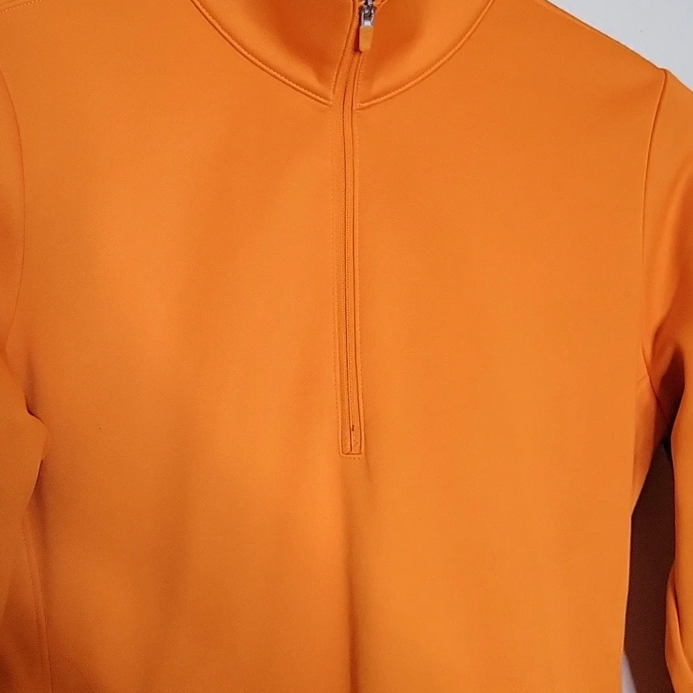 Nike Golf Bright Orange Fleece Lined Half Zip Jacket - Picture 5 of 10